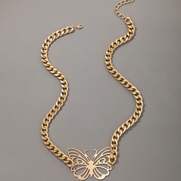 Gold Butterfly Chain Belt Body Jewelry - Picture 2 of 4